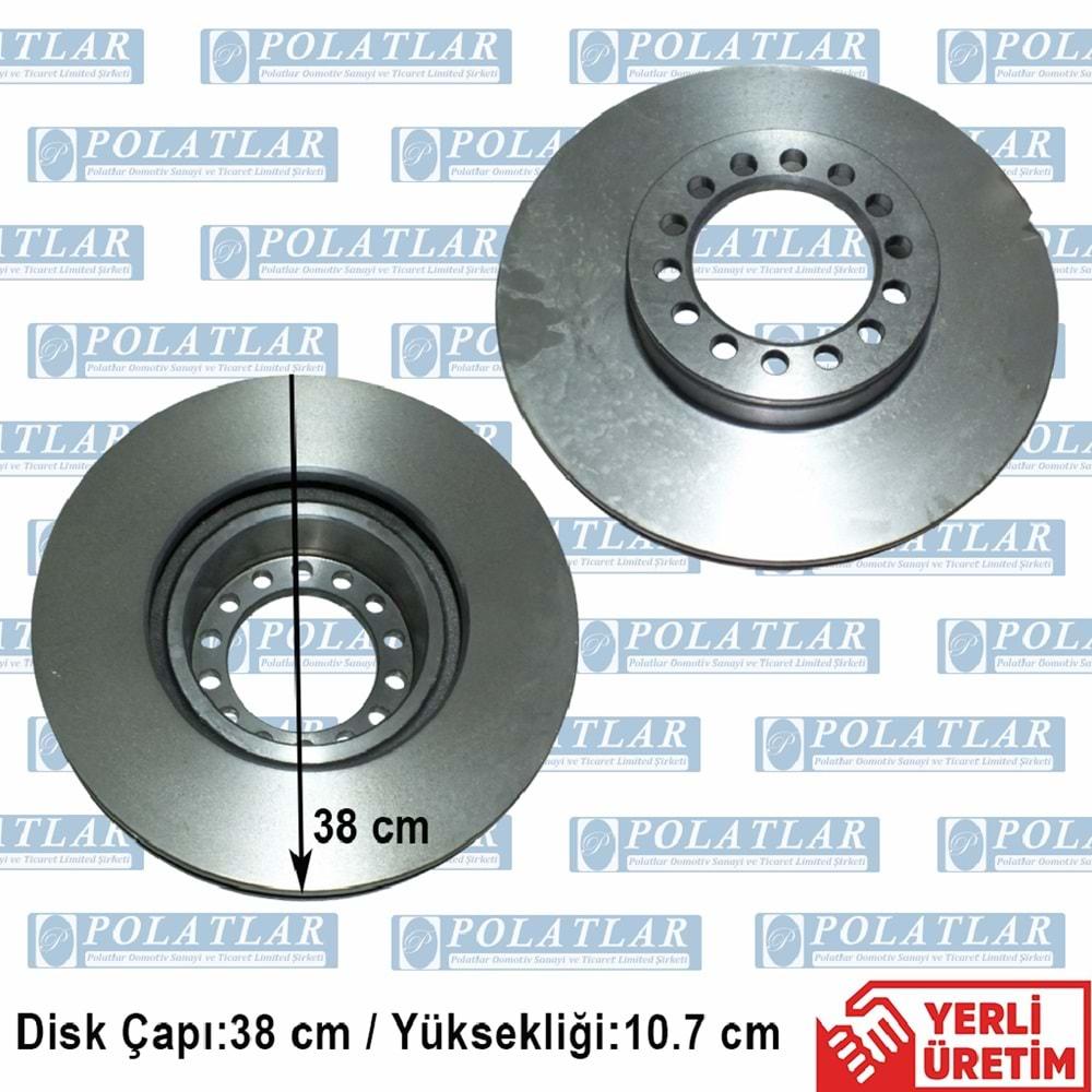 İVECO EUROCARGO 220E21 FREN DİSKİ AYNASI ÖN (38*10.7 CM)