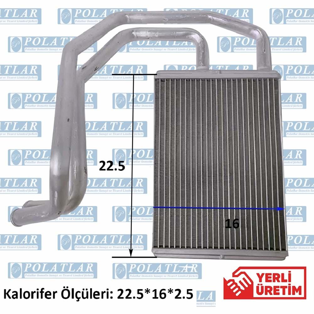 CANTER 711 KALORİFER ISITICI PETEK UZUN BORULU (22.5*16*2.5 CM)