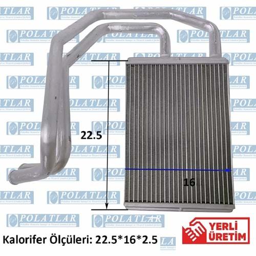CANTER 711 KALORİFER ISITICI PETEK UZUN BORULU (22.5*16*2.5 CM)